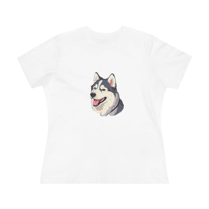 Malamute Head Women's Short Sleeve Crewneck Tee