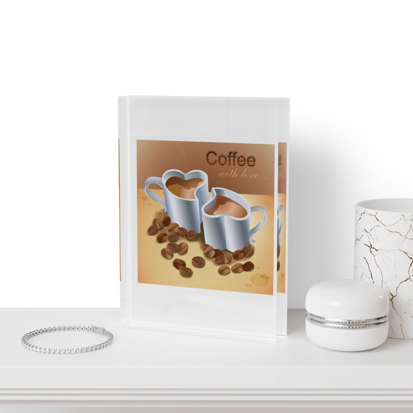 Coffee With Love Acrylic Photo Block