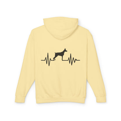 My Heart Beats For Dobermans Unisex Lightweight Hoodie