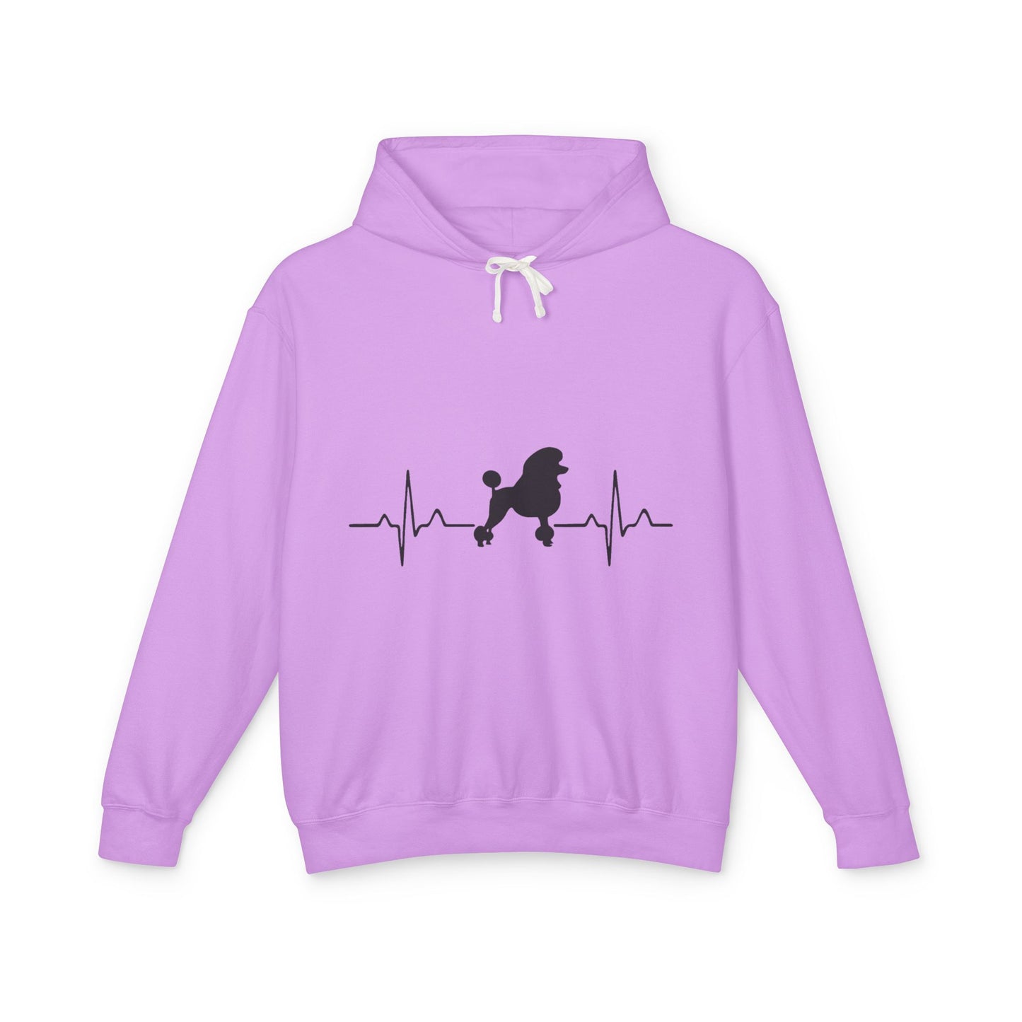 My Heart Beats For Poodles Unisex Lightweight Hoodie