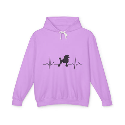 My Heart Beats For Poodles Unisex Lightweight Hoodie