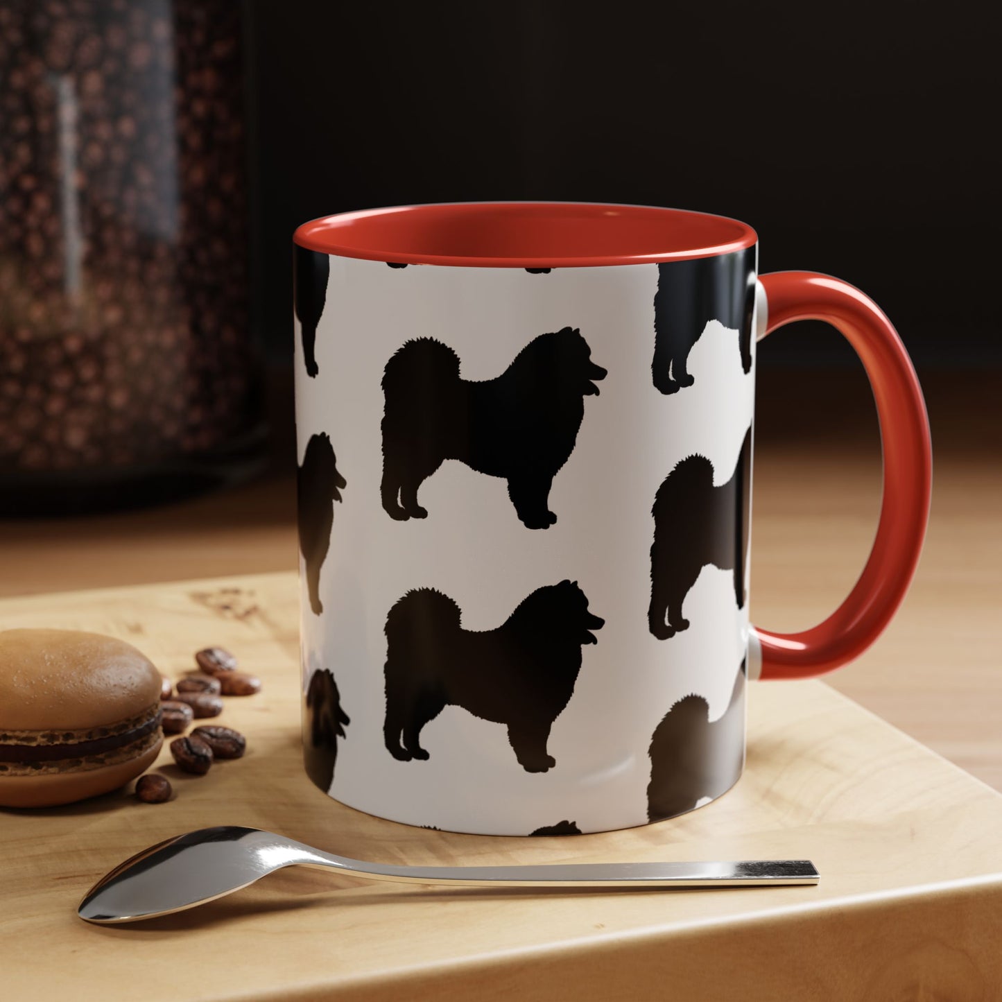 Samoyed Silhouette 2-Tone Coffee Mug