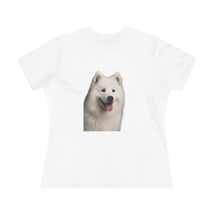 Samoyed Head Women's Short Sleeve Crewneck Tee