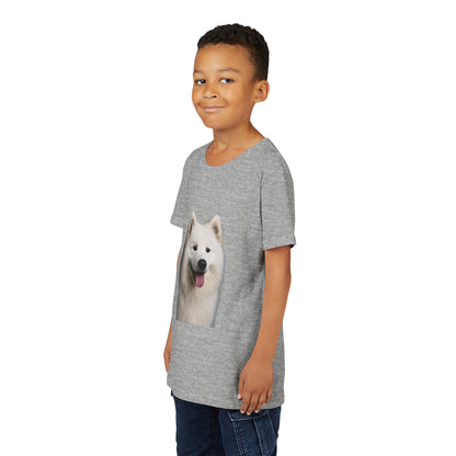 Samoyed Head Youth Unisex Short Sleeve Crewneck Tee