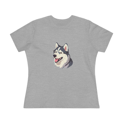 Malamute Head Women's Short Sleeve Crewneck Tee