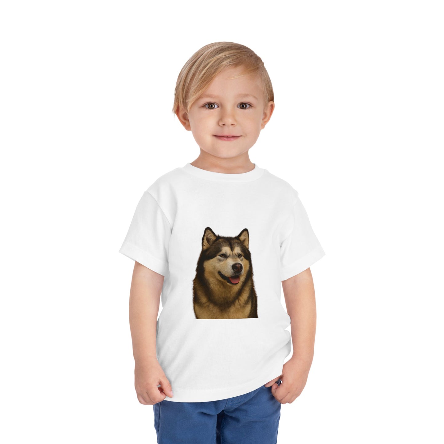 Malamute Head Toddler Unisex Short Sleeve Crewneck Tee