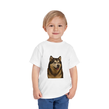 Malamute Head Toddler Unisex Short Sleeve Crewneck Tee