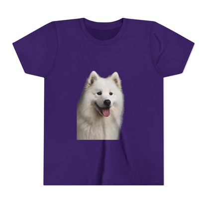 Samoyed Head Youth Unisex Short Sleeve Crewneck Tee
