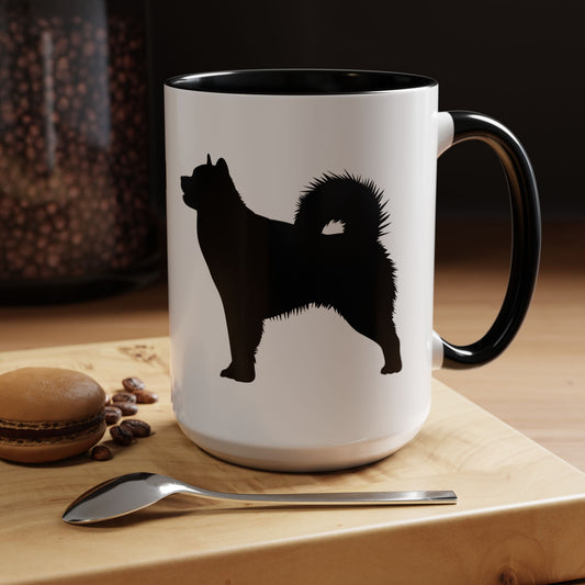 Malamute Silhouette 2-Tone Coffee Mug