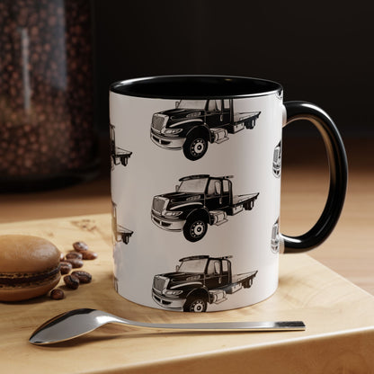 Flatbed Tow Truck 2-Tone Coffee Mug