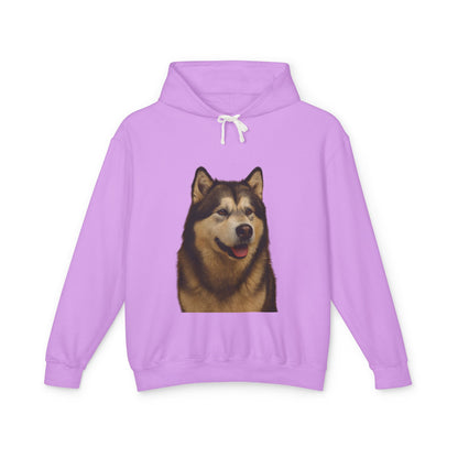 Malamute Head Unisex Lightweight Hoodie