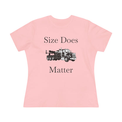 Size Does Matter Women's Short Sleeve Crewneck Tee