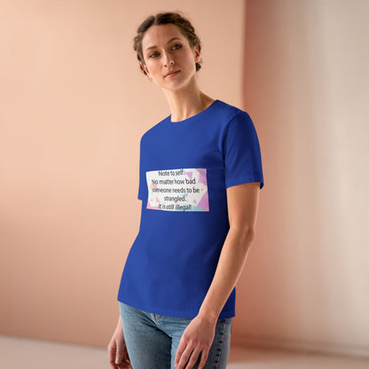 Note To Self Women's Short Sleeve Crewneck Tee