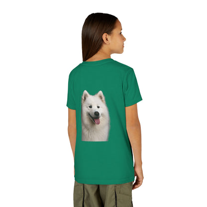 Samoyed Head Youth Unisex Short Sleeve Crewneck Tee