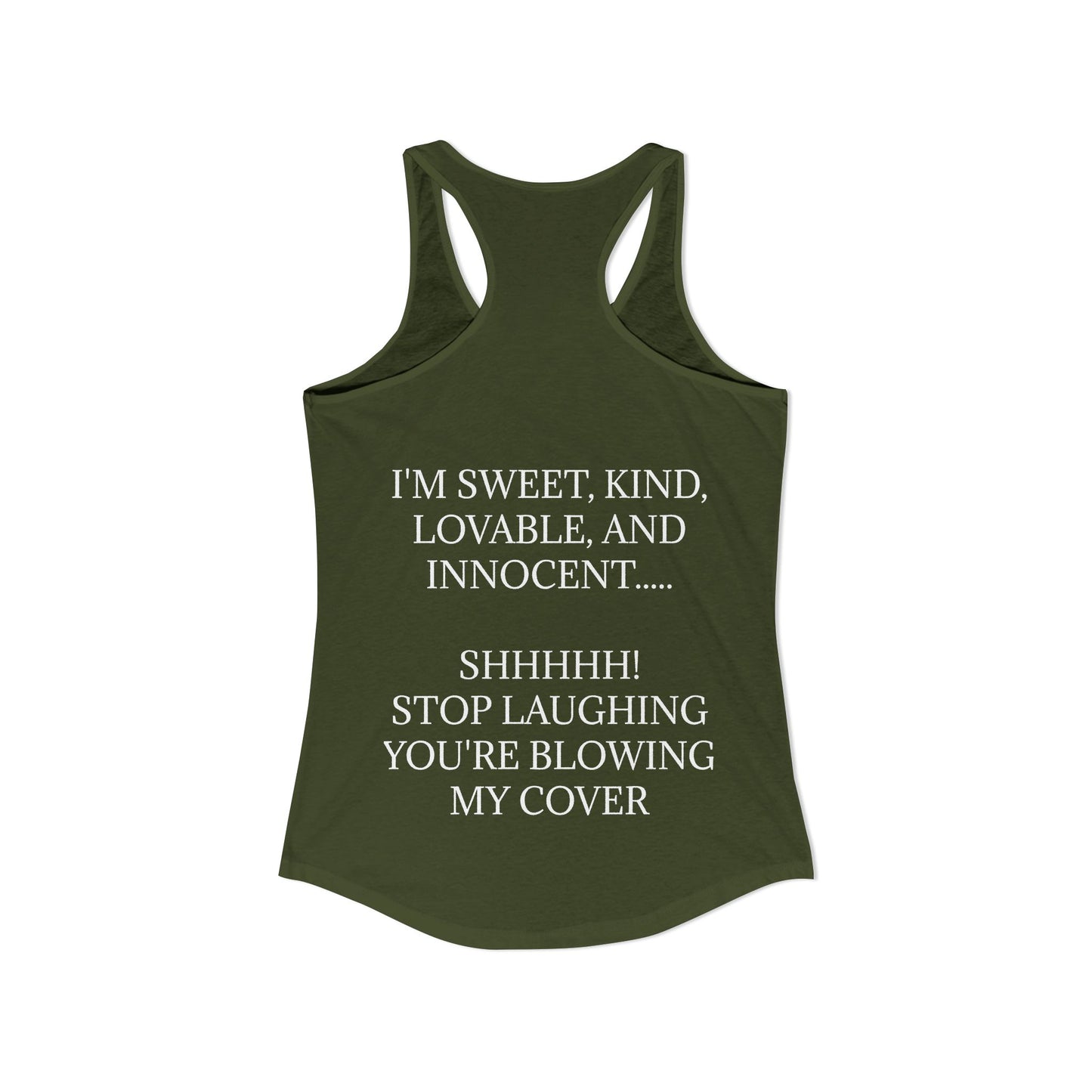 Blowing My Cover Women's Racerback Tank
