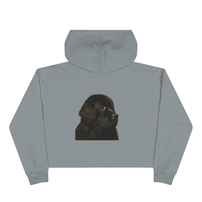 Newfie Head Women's Crop Hoodie