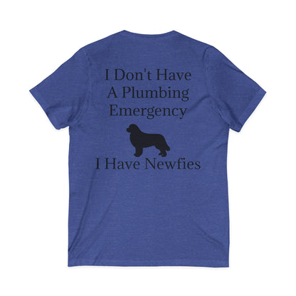 Plumbing Emergency Unisex Short Sleeve V-Neck Tee