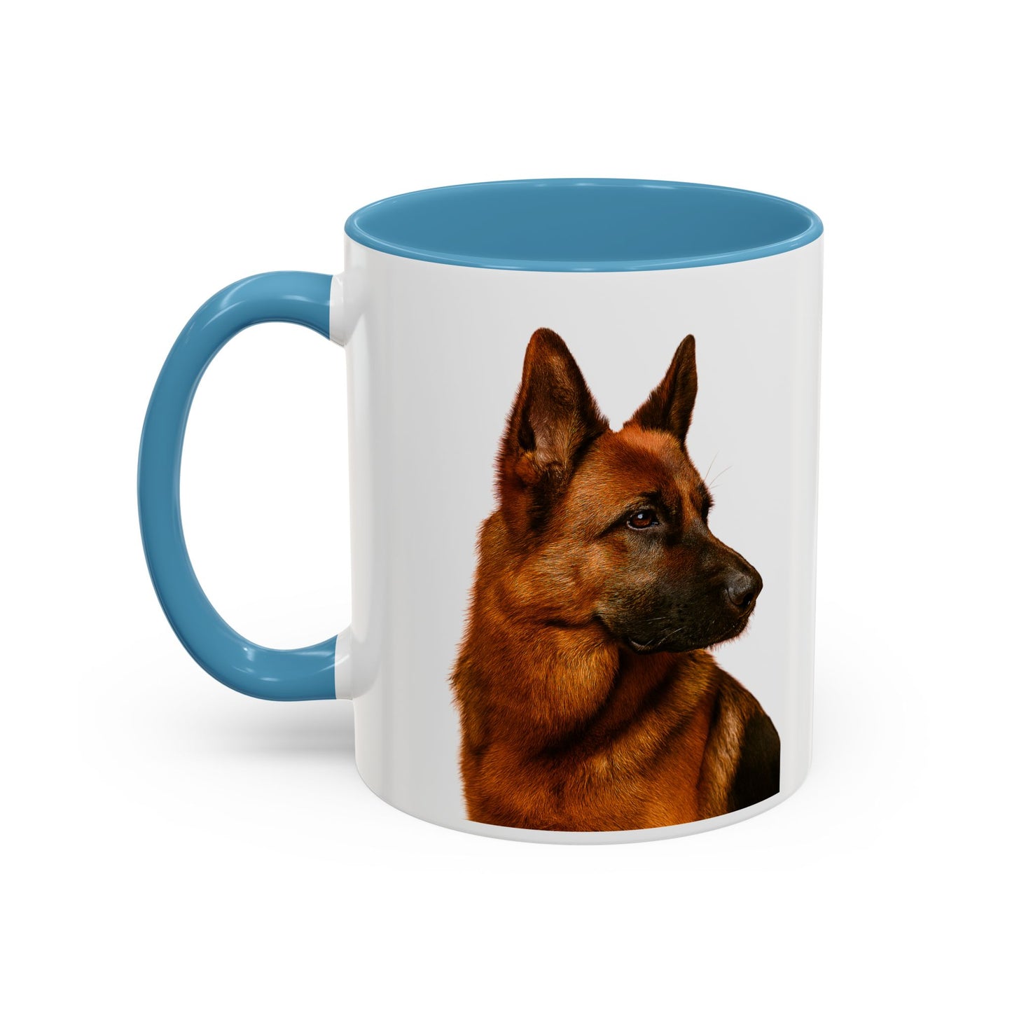 German Shepherd Head 2-Tone Coffee Mug
