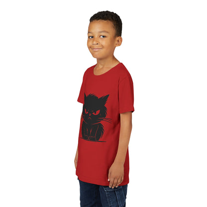 Angry Cat Youth Unisex Short Sleeve Crewneck Tee