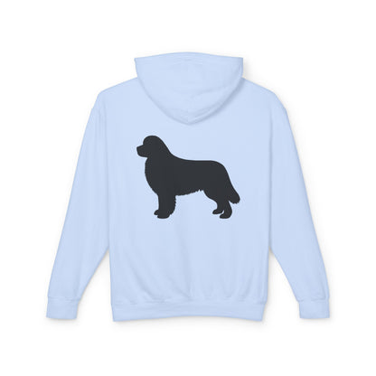 Newfie Silhouette Unisex Lightweight Hoodie