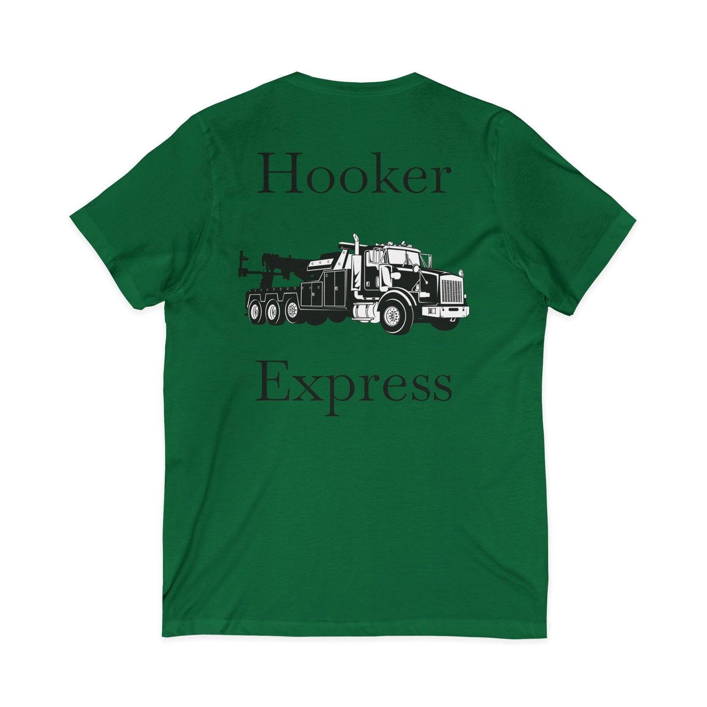 H**ker Express Heavy Tow Truck Unisex Short Sleeve V-Neck Tee