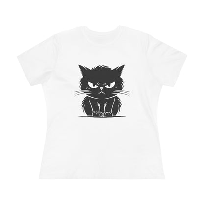 Angry Cat Women's Short Sleeve Crewneck Tee
