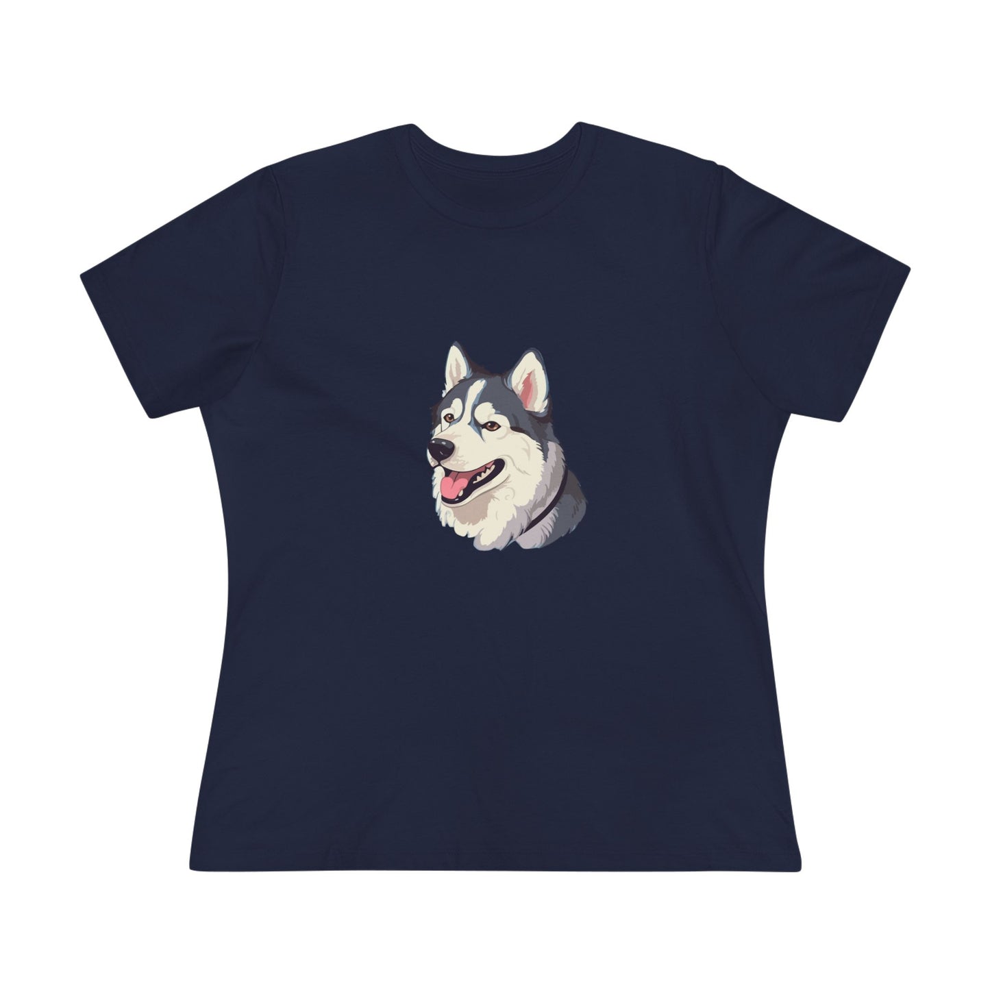 Malamute Head Women's Short Sleeve Crewneck Tee