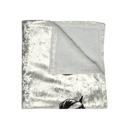 Santa Paws Doberman Crushed Velvet Blanket