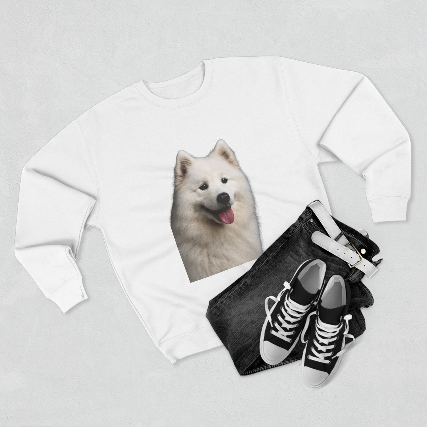 Samoyed Head Unisex Crewneck Sweatshirt