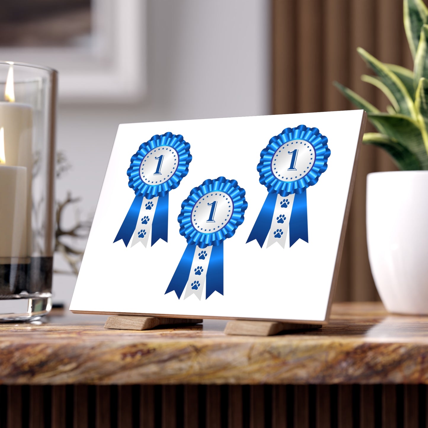 Show Ribbon Ceramic Photo Tile
