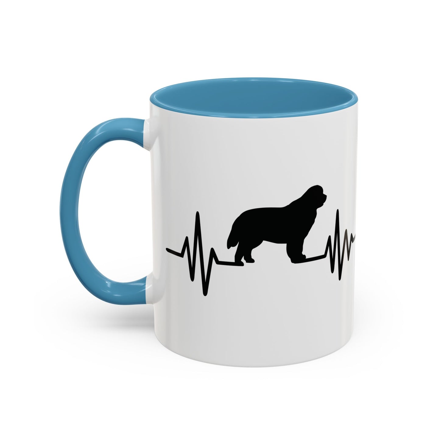 My Heart Beats For Newfies 2-Tone Coffee Mug