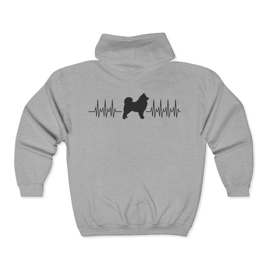 My Heart Beats For Samoyeds Unisex Full Zip Hoodie