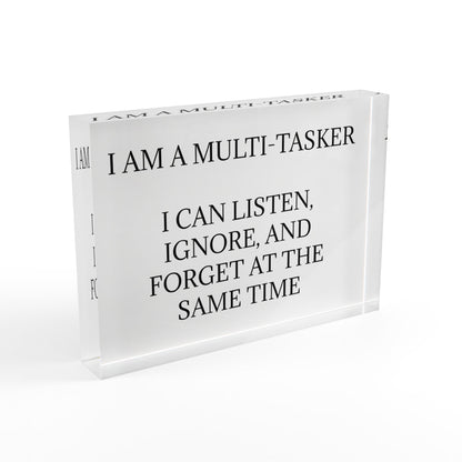 Multi-Tasker Acrylic Photo Block
