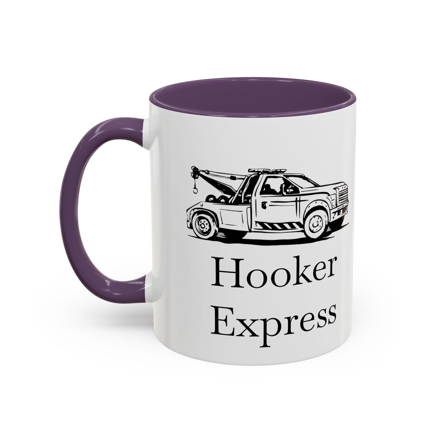 H**ker Express Wheel Lift Tow Truck 2-Tone Coffee Mug