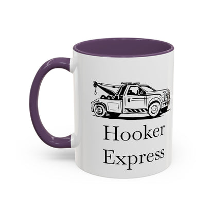H**ker Express Wheel Lift Tow Truck 2-Tone Coffee Mug