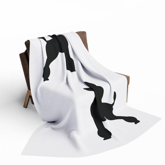 Poodle Silhouette Arctic Fleece Blanket