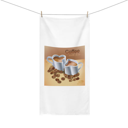 Coffee With Love Mink-Cotton  Beach Towel