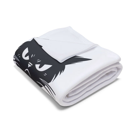 Angry Cat Arctic Fleece Blanket