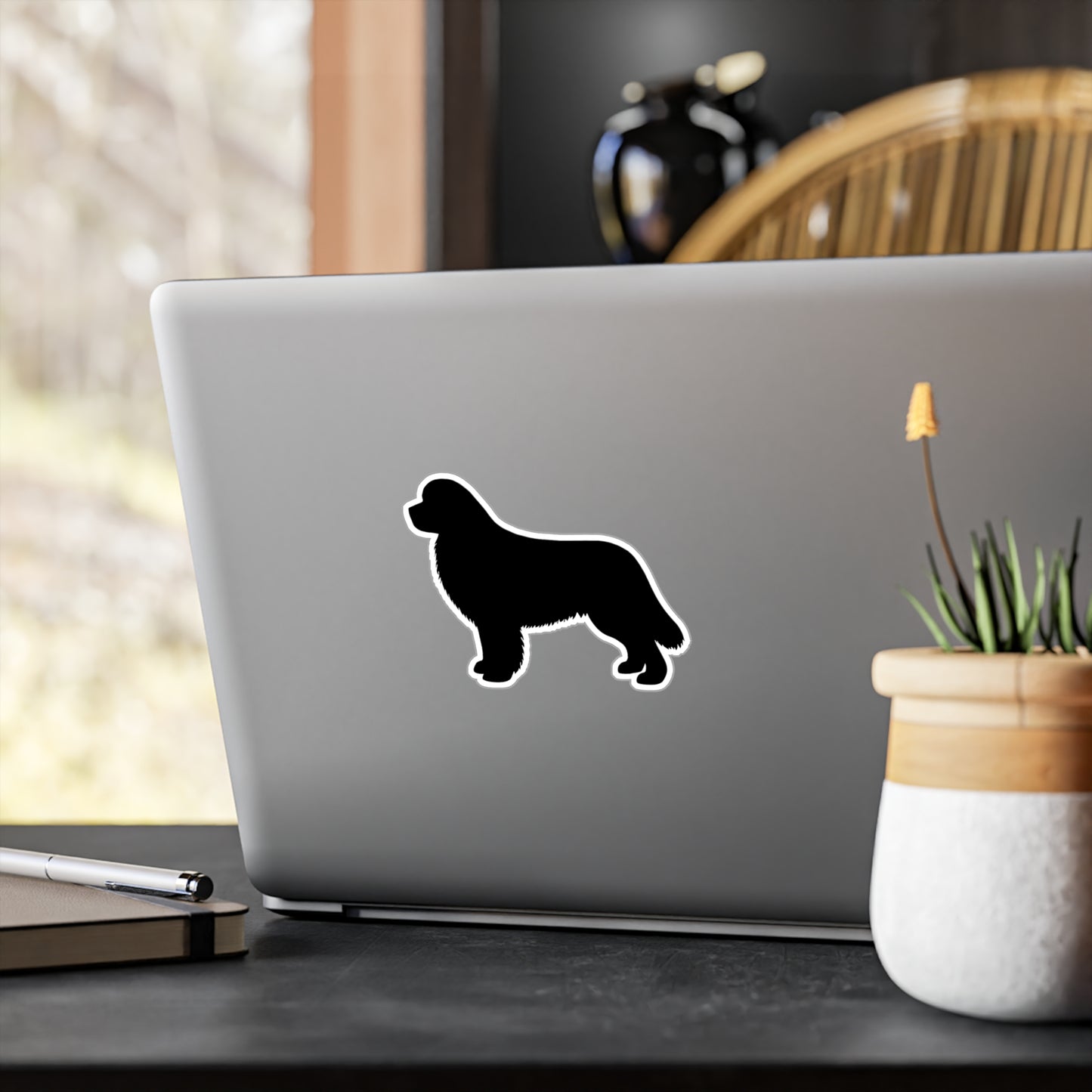 Newfie Silhouette Vinyl Decal