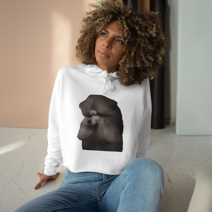 Poodle Head Women's Crop Hoodie