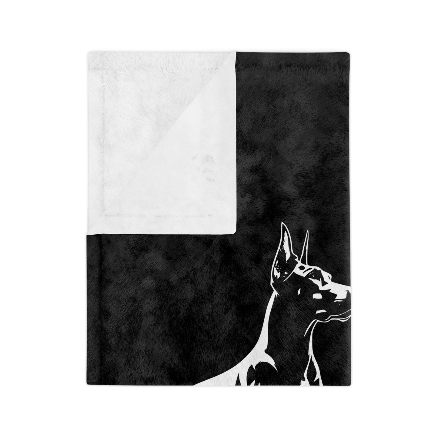 Doberman Christmas Tree Velveteen Microfiber Blanket