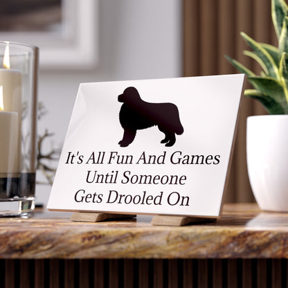 Fun And Games Ceramic Photo Tile