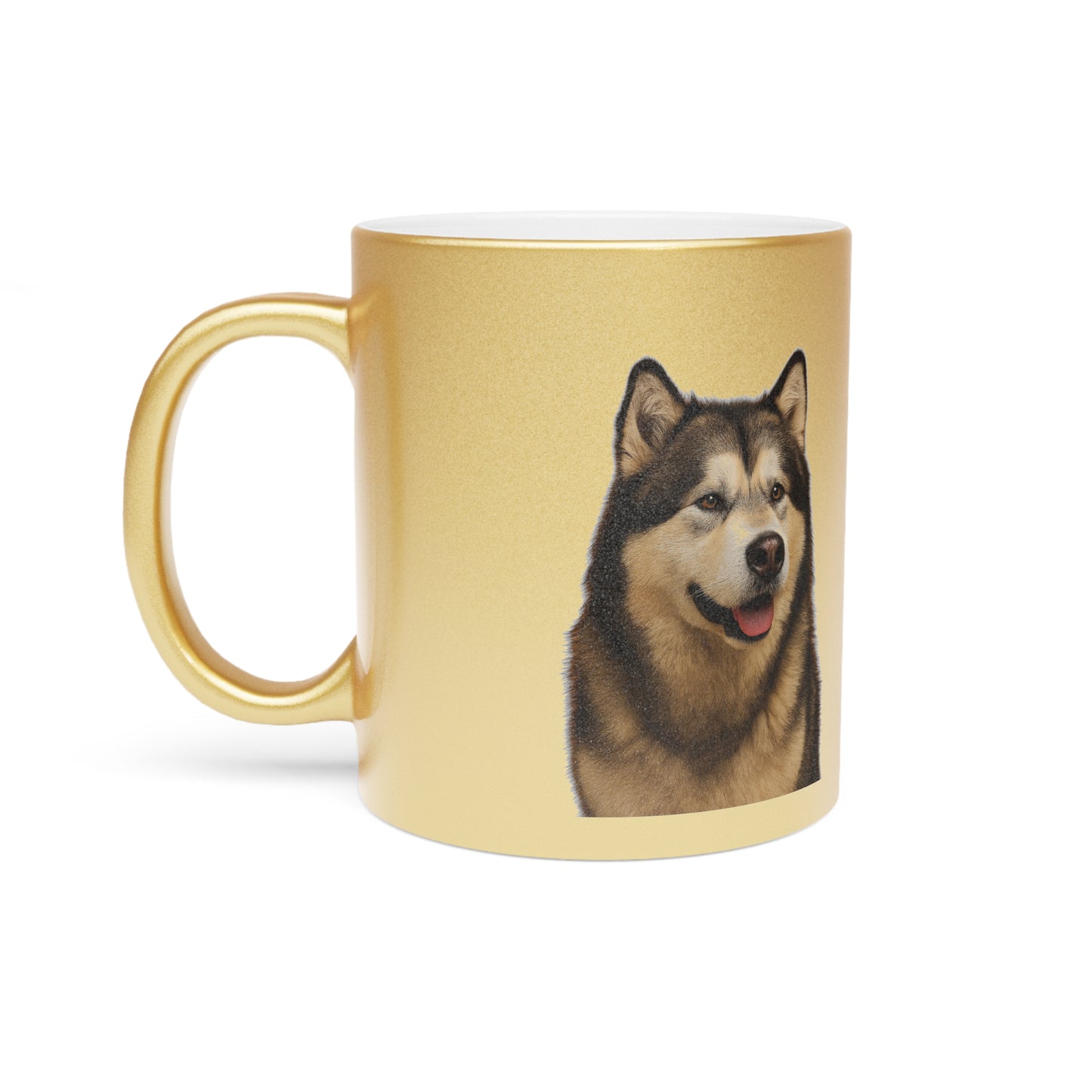 Malamute Head Metallic Coffee Mug