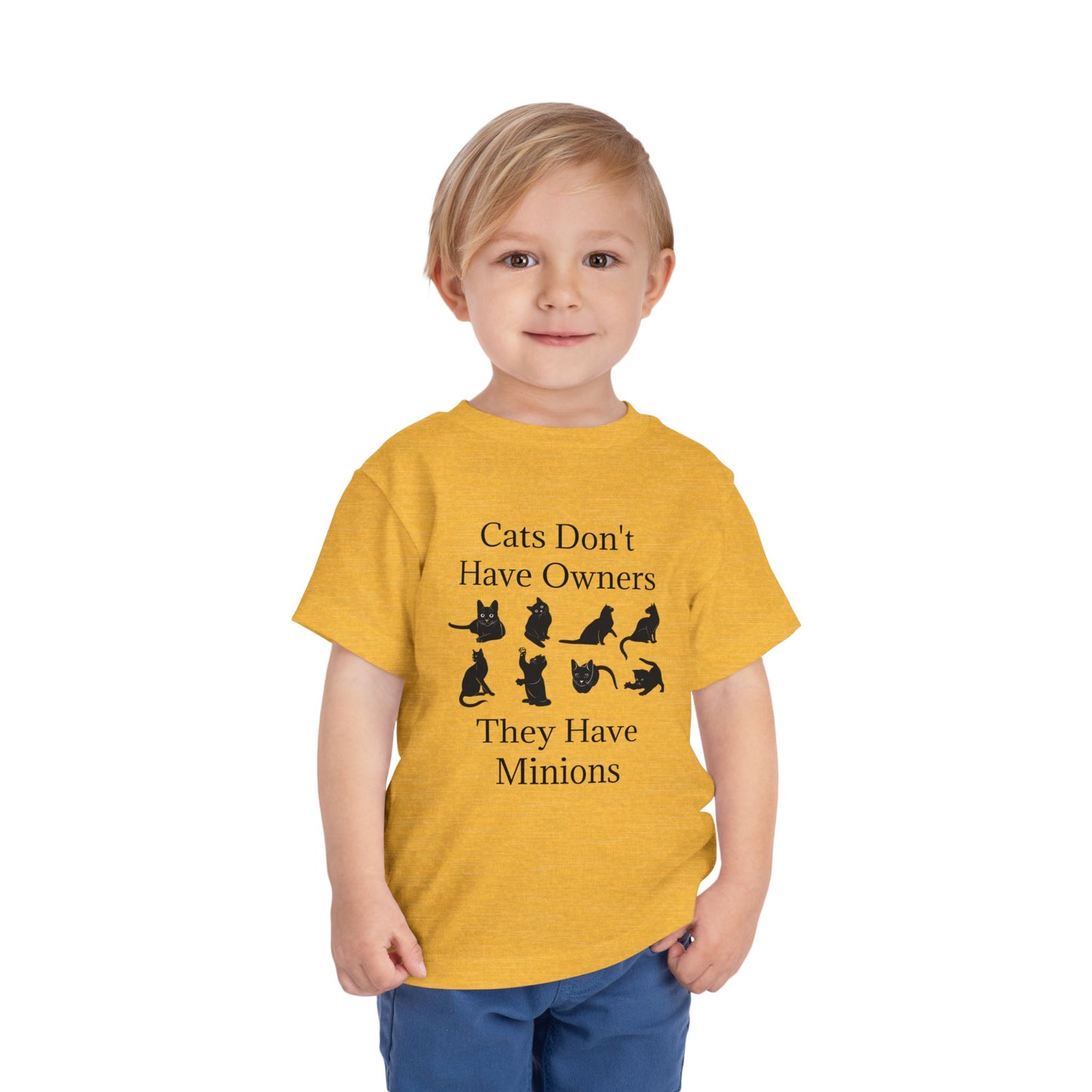 Cat Minions Toddler Unisex Short Sleeve Crewneck Tee