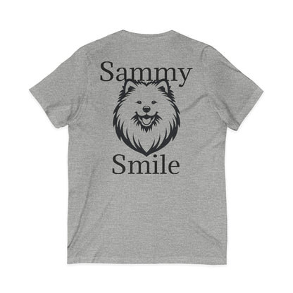 Sammy Smile Unisex Short Sleeve V-Neck Tee
