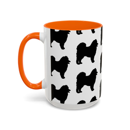 Samoyed Silhouette 2-Tone Coffee Mug