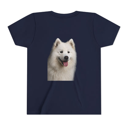 Samoyed Head Youth Unisex Short Sleeve Crewneck Tee