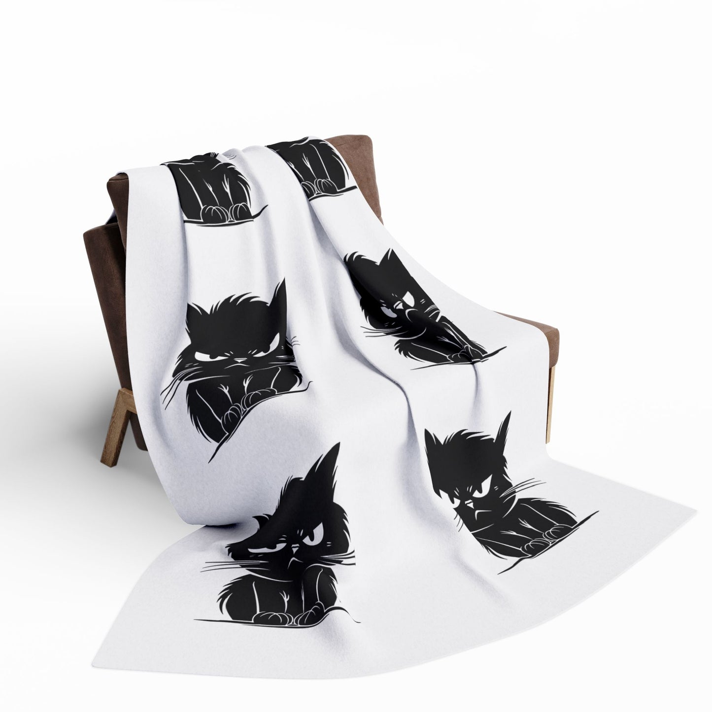 Angry Cat Arctic Fleece Blanket