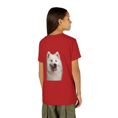 Samoyed Head Youth Unisex Short Sleeve Crewneck Tee
