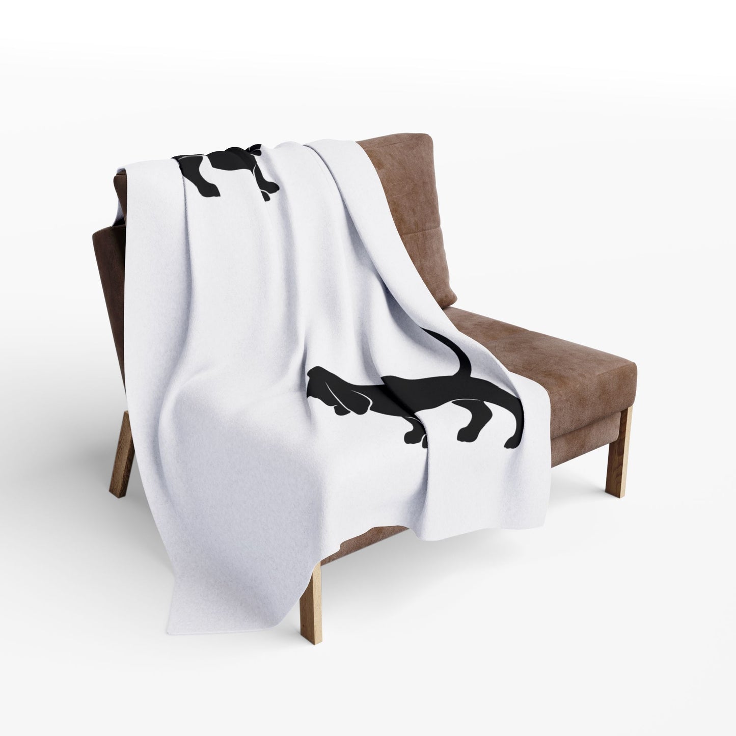 Basset Silhouette Arctic Fleece Blanket
